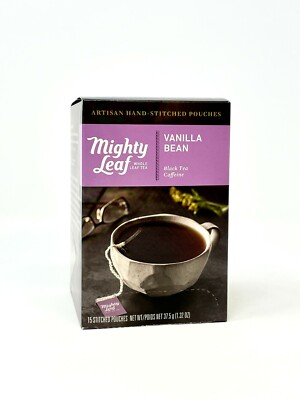 Mighty Leaf Whole Leaf Tea Vanilla Bean Black Tea 15 Pouches~FREE SHIPPING!!!
