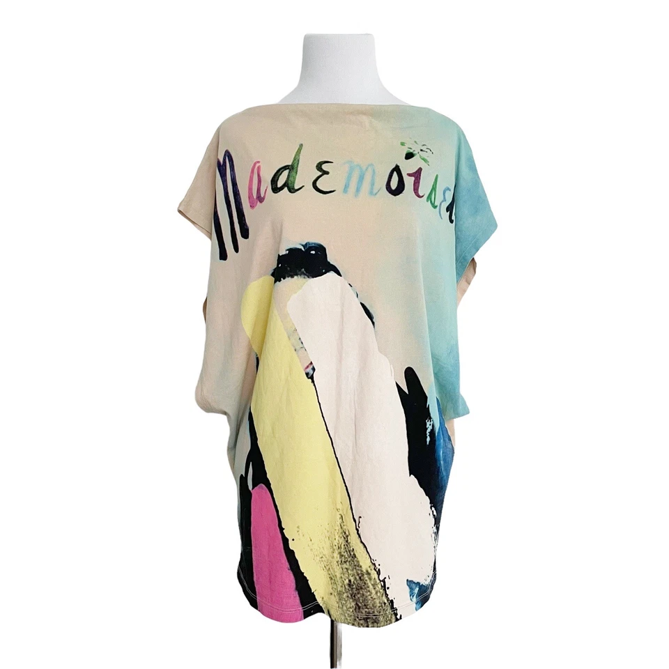 SILVIAN HEACH Oversized Graphic "Mademoiselle" Pop Art Tee Size XS - Image 2 of 4
