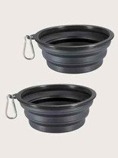 Bol en silicone avec pendentif pour animaux rétractable portat. pour chats