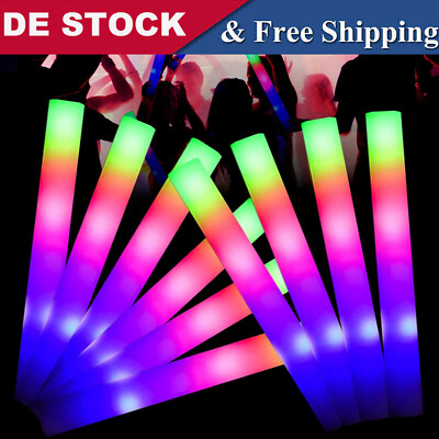 42-600X Leuchtstäbe Schaumstoff LED Blinkstäbe Party Lichtstäbe Foam Glow Sticks
