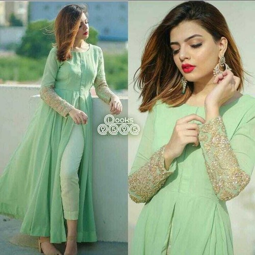Front Cut Kurti Designer Dress 