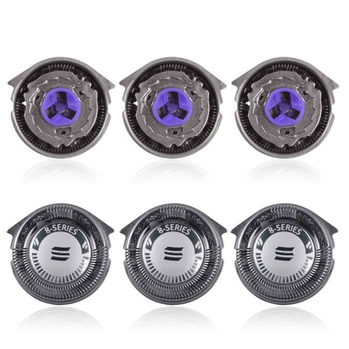 3 Lames De Rechange + Brosse Pour Rasoir électrique Philips HQ7 HQ8 - Neuf Sous Blister