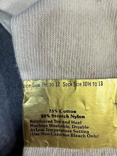 VTG NOS Men Irregular Gold Toe Standard Socks Tan USA made 10.5-13 NEW HTF - Picture 10 of 15