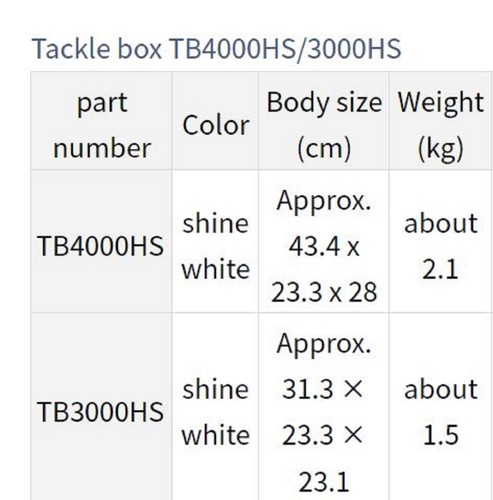 Daiwa TB-4000HS Tackle Box 430 x 230 x 280 mm White (4984) - 第 4/5 張圖片