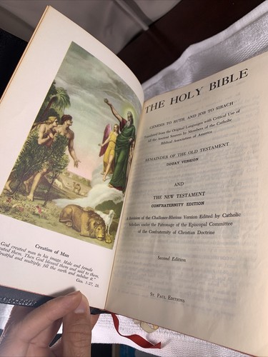 The Holy Bible Daughters of St. Paul RARE Vg++ Shape Vintage 1960 ExcellentShape - Picture 10 of 12
