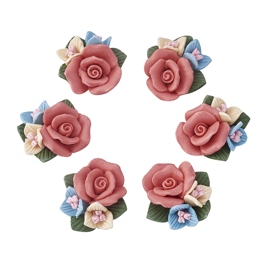 Orecchini con cabochon a forma di fiore - Gioielli - Orecchini - di