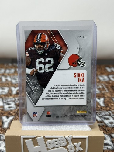 2023 Phoenix Siaki Ika RC Rookie Onyx 5/5 Card #191 - Picture 2 of 2