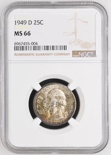 1949-D  Washington Quarter - NGC  MS66 - BEAUTIFUL
