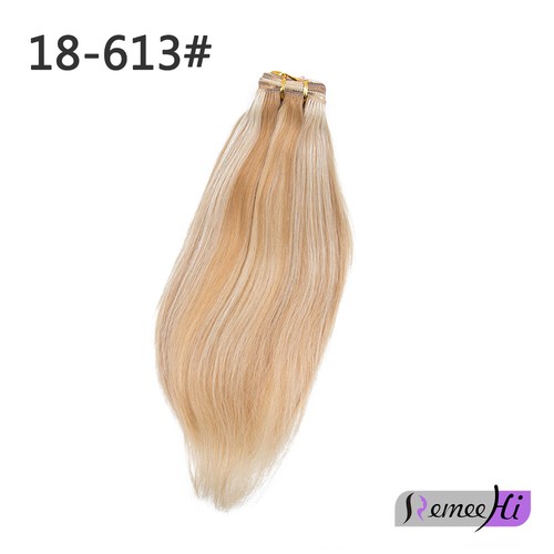 invisible Russian Double Drawn Hole Weft 100% Virgin Human Hair Extensions - Picture 19 of 34
