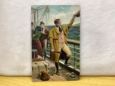 The Green Shores of Erin, man waving cap on board ship, The Ulidia Series