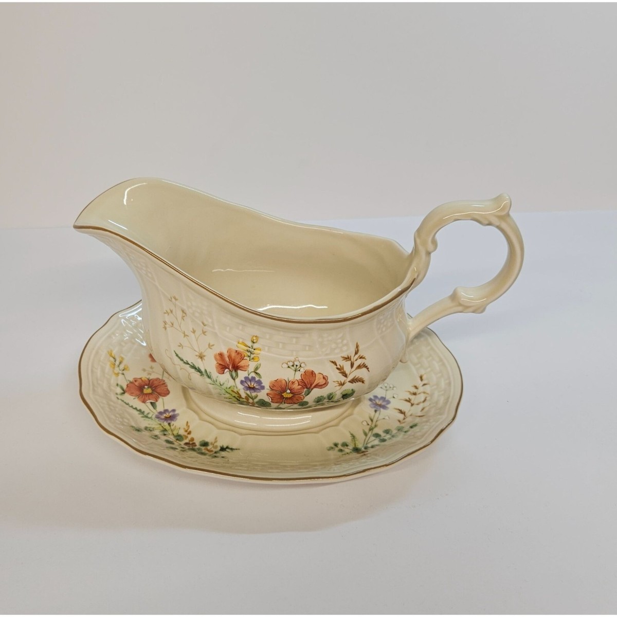【USED美品】  プレート　ボウル　Baca Vtg Mikasa Margaux Fine China Gravy Boat with Underplate Vintage