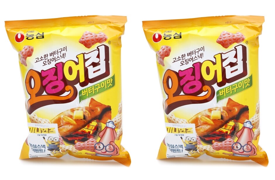 Paquete de 2 bocadillos deliciosos populares coreanos NONGSHIM OJingO Zip 83g