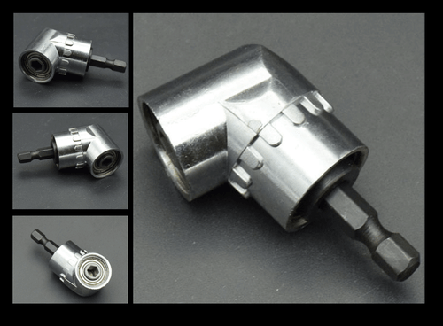 Right Angle Drill Adapter Flexible EXTENSION Bits 1/4" Hex Shank Hard Extensions - Picture 7 of 27