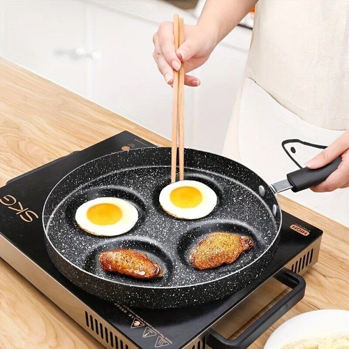 Egg Pan Omelette Pan, 4-Cup Nonstick Granite Omelette Skillet - Pancake Pan - Picture 5 of 10