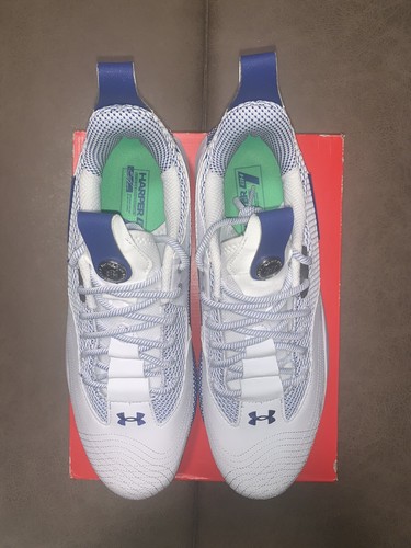 Under Armour UA Harper 7 Low Elite TPU Blu/Bianco Nuovo con etichette - Uomo Taglia 14 - Foto 4 di 8