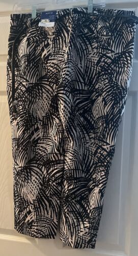 NWT APT 9 TORIE BELTED STRAIGHT MID-RISE MID CALF CAPRI PANTS SIZE 12 - Picture 2 of 5