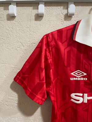 Maillot De Football Manchester United 1992/94 Domicile - Taille M, Umbro, Modèle Rare Et Tranche, Occasion