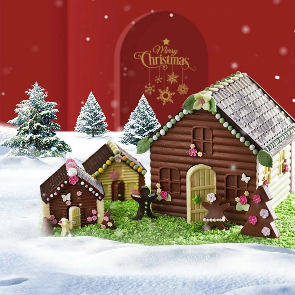 Christmas Gingerbread House Silicone Mold Baking Tools Cake Decorating  Tools DIY Christmas 