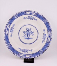 Vintage c1950s Warwick Wood & Sons Blue and White 10" Plate