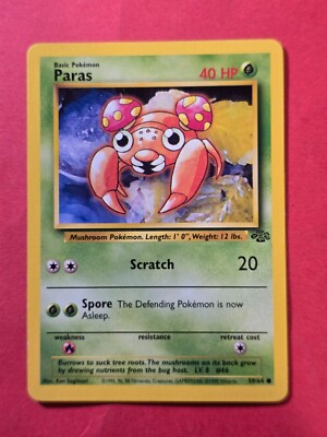 1999 Pokemon Jungle Unlimited #59 Paras, C, NF/H, cd1 | eBay 1999 Pokemon Jungle Unlimited #59 Paras, C, NF/H, cd1 | eBay