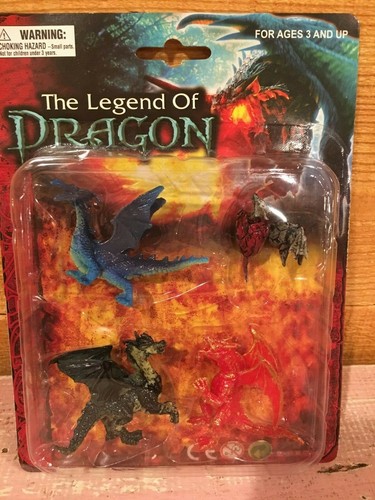 Juego de 4 minifiguras de La Leyenda del Dragón nuevas en paquete                        - Imagen 1 de 6