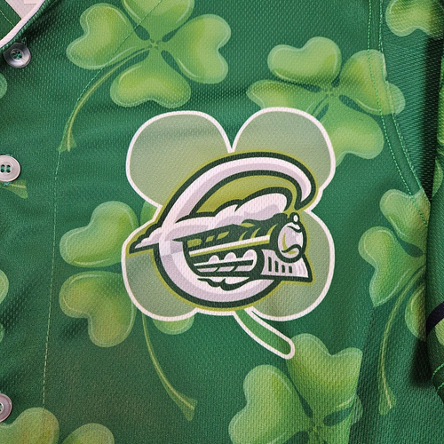 SYRACUSE CHIEFS GAME USED JERSEY IRISH HERITAGE NIGHT SIGNED 2016 8/9/16 SZ 46 - Picture 6 of 7