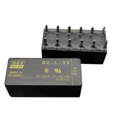 2Pcs SDS S2-L-3V 3VDC Power Relay 4A 250VAC 12Pins