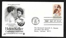 #1824 15c Helen Keller & Anne Sullivan - ArtCraft FDC