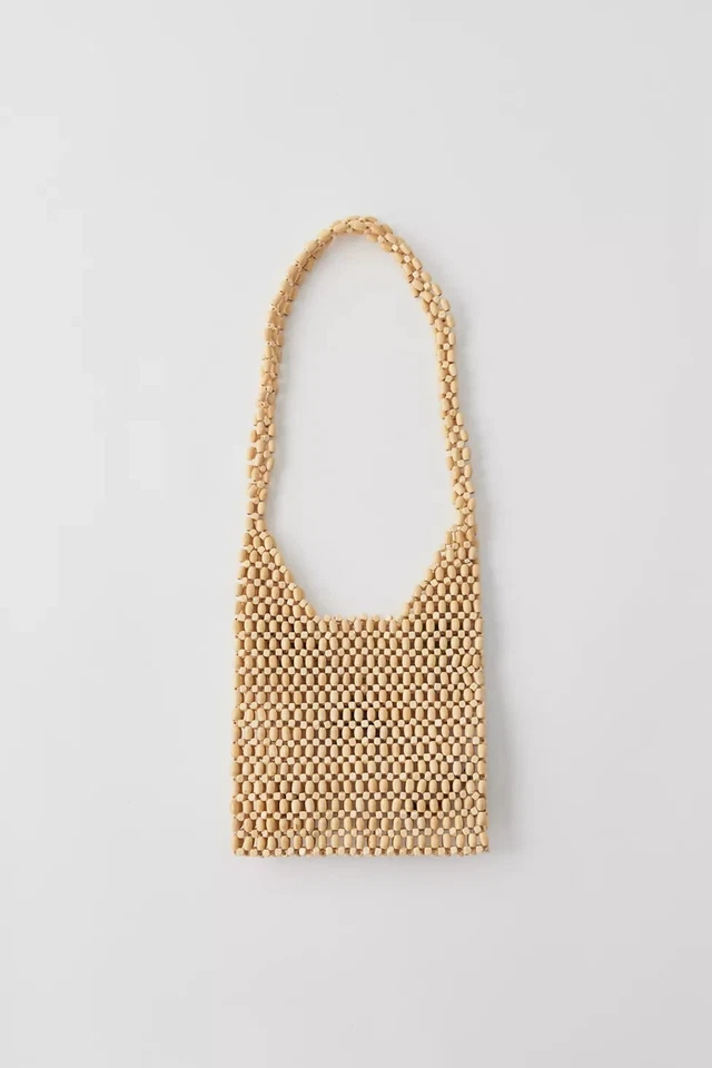 Bolso Baguette de Hombro URBAN OUTFITTERS Kimchi Azul Madera Cuentas - NUEVO Foto 2 de 2