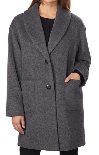 Derek Lam 10 Crosby Women's 2 Button Wool Coat, Gray, Size S - Picture 2 of 5