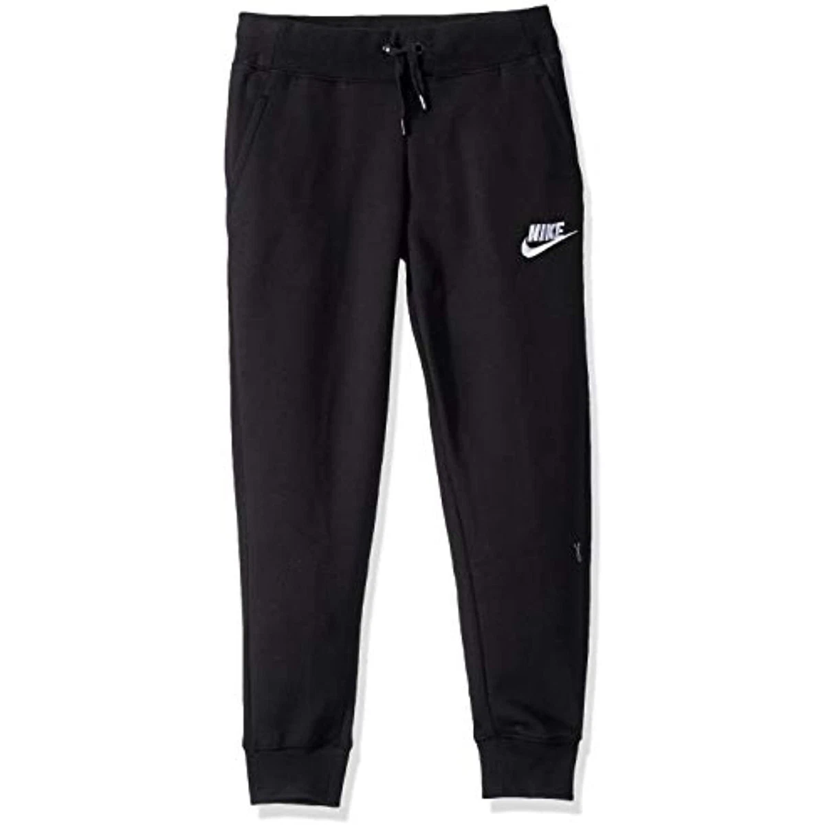 Nike BV2720-010 Girl's Joggers Fleece Standard Fit Sweat Pants Black SMALL  NEW!