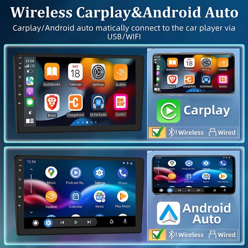 Radio para Ford Edge 2009 2010-2014 Android 12 2 Din Apple CarPlay GPS Wifi BT - Imagen 7 de 23