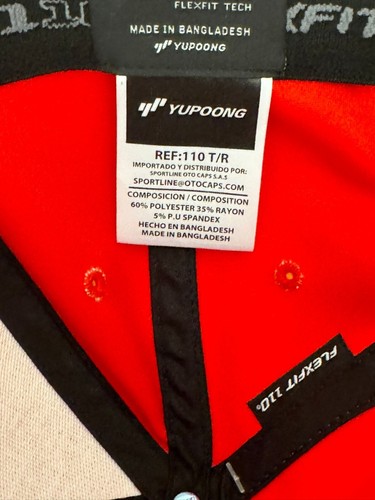 Yupoong FlexFit 110 Hat Mens One Size Red G Embroidered Sports New Columbia - Picture 5 of 5