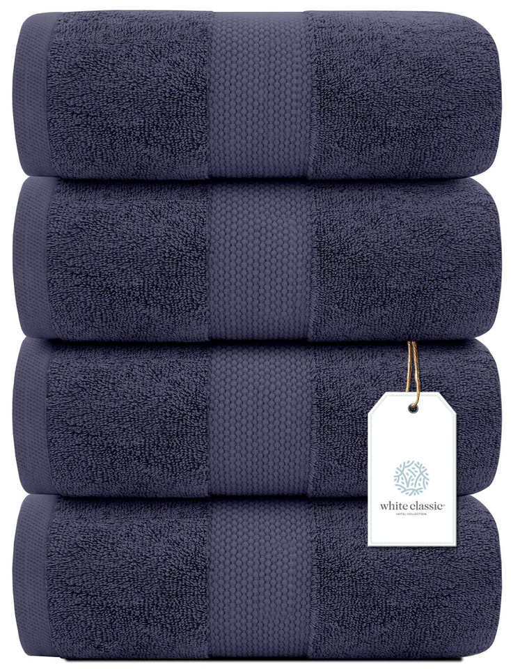 Bath Towels - 700 GSM, Luxury Cotton Hotel Towel 27x54 4/PK Super Absorbent - Image 3 of 3