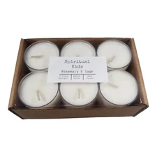 Rosemary & Sage Soy Tealights 12 Count Hand Poured with Fragrant/Essential Oils 