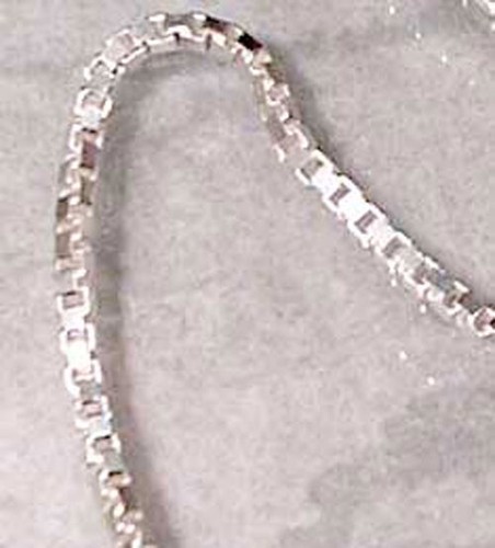 Collana in argento con catena a maglie 20" __ 1,3 mm __ ARGENTO STERLING 925 - Foto 4 di 5