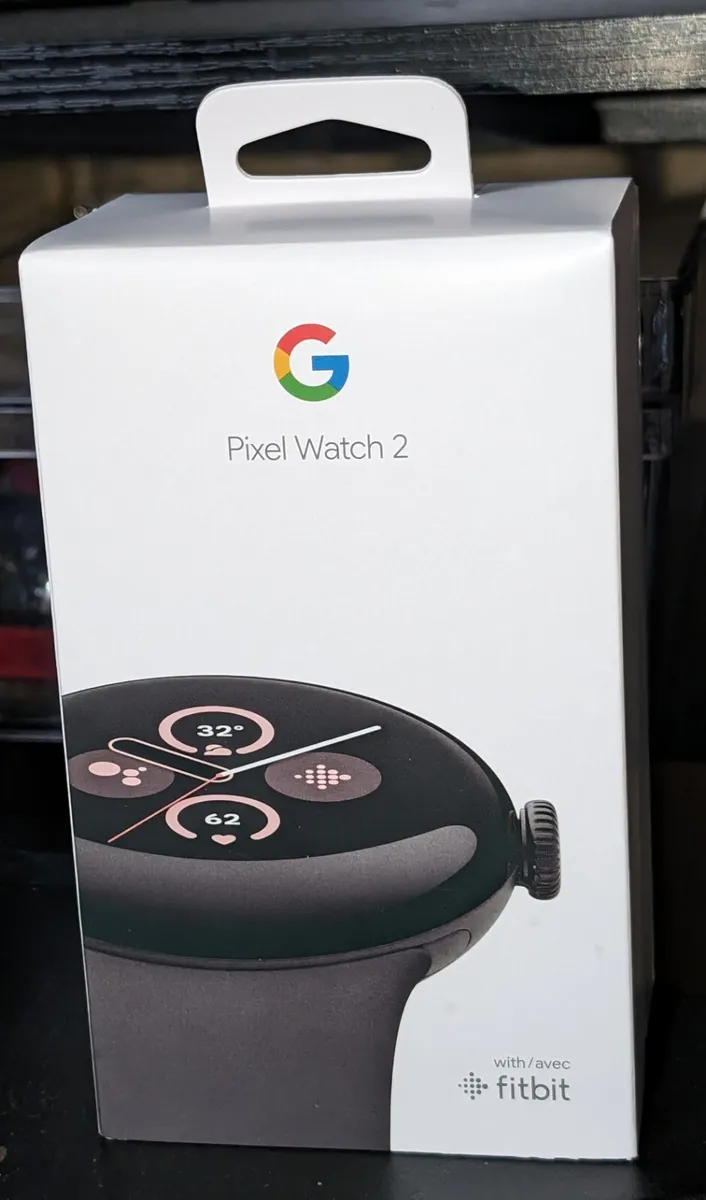 NEW SEALED - Google Pixel Watch 2 Matte Black with Obsidian Active Band WiFi