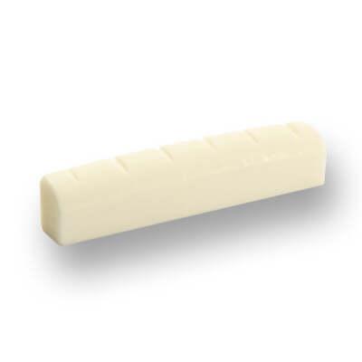 Knochen Gitarrenmutter 42 mm (gebleicht, geschlitzt)
