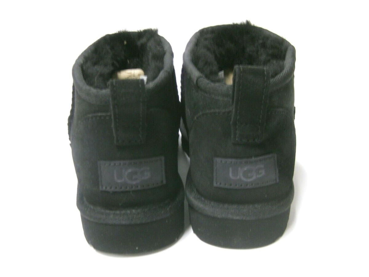 UGG CLASSIC ULTRA MINI WOMEN BOOTS SUEDE BLACK US 7 /UK 5