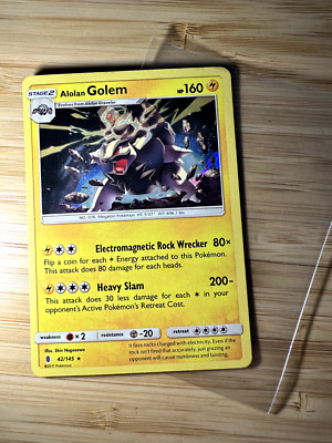Alolan Golem - (Cosmos Holo) 042/145 Blister Exclusives Holo
