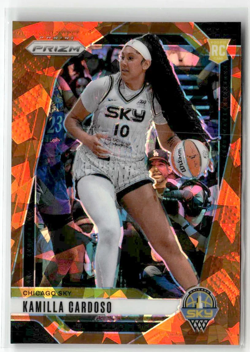 Kamilla Cardoso 2024 Panini Prizm WNBA #93 Ice Orange Prizms Rookie