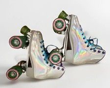 Impala Holographic Quad Rollerskates, Size 6- Blue