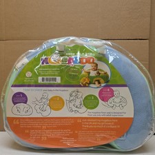 Hugaboo Infant Floor Seat Sitting Chair Green Blue Washable Soft Cover EUC