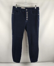 Anthropologie Pilcro Pants Womens 31 Blue High-Rise Skinny Corduroy 31x26