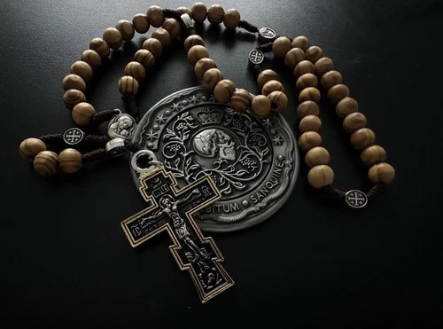 Rosary John Wick Cross Gold Coin John Wick Blood oath marker