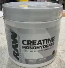 Raw Nutrition Creatine Monohydrate Powder Unflavored 150 Grams 30 Servings New