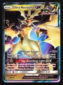 pokemon necrozma card price GX 134/147 Ultra Rare (Burning Shadows) + TitanCards Toploader Toys & Games Scorching Light GX GX You can use this attack only if the total of both players remaining Prize cards is 6 or less Ultra Necrozma GX 95/131 SM