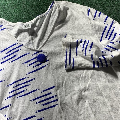 Parsley & Sage Top Blue White Cotton 3/4 Sleeve 1X shirt popover Nautical Jacket - 第 1/8 張圖片