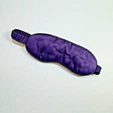 Mulberry Park Silks Sleep Mask Filled with 100 Mulberry Silk Stretchy Purple