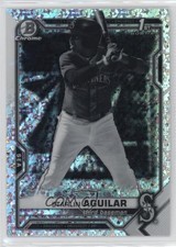 2021 Bowman Chrome Black & White Mini-Diamond Refractor Starlin Aguilar 13kb
